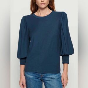 NATION LOREN SMOCKED PEASANT TEE Medium